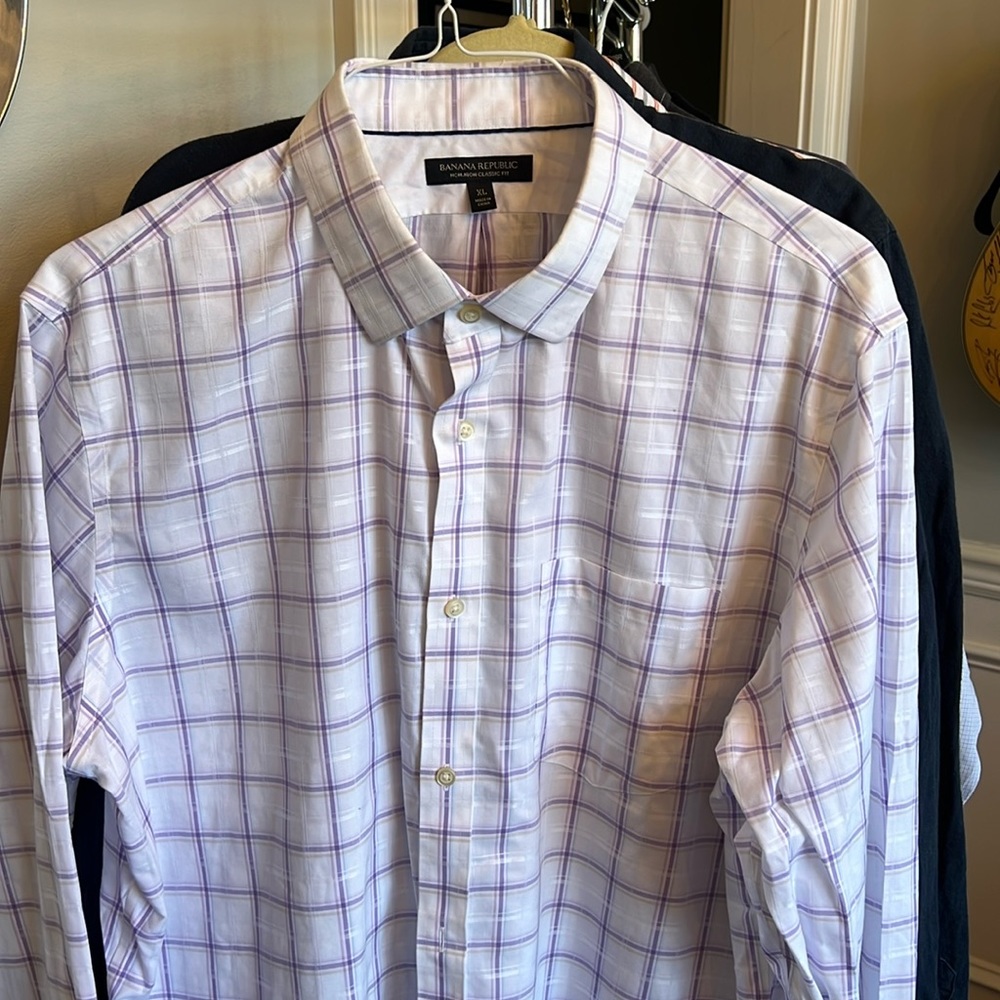 BANANA REPUBLIC XL NON-IRON CLASSIC FIT DRESS SHIRT